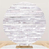 Lofaris Lavender Wood Baby Shower Round Backdrop Decoration